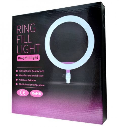 Кольцевая лампа Ring Fill Ligh 3 цвета 10 уровней яркости без держателя 16см черный оптом, в розницу Центр Компаньон фото 2