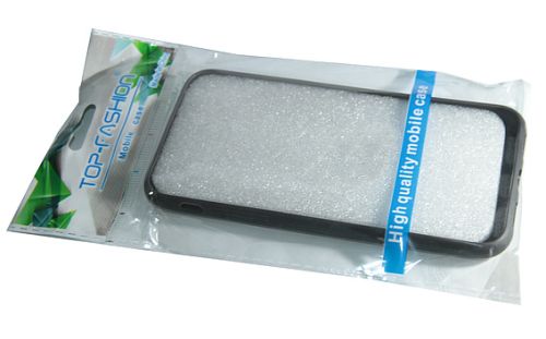 Чехол-накладка для iPhone X/XS TOP FASHION Litchi TPU черный пакет оптом, в розницу Центр Компаньон фото 2
