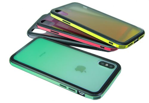 Чехол-накладка для iPhone XS Max GRADIENT TPU+Glass зеленый оптом, в розницу Центр Компаньон фото 3