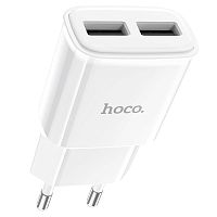 Купить СЗУ USB 2.4A 2 USB порт HOCO C88A белый оптом, в розницу в ОРЦ Компаньон