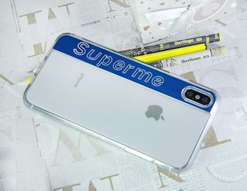 Чехол-накладка для iPhone X/XS SUPERME TPU синий  оптом, в розницу Центр Компаньон фото 3