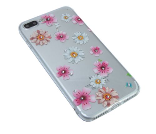 Чехол-накладка для iPhone 7/8 Plus FASHION TPU стразы Полевые цветы вид 4 оптом, в розницу Центр Компаньон фото 3