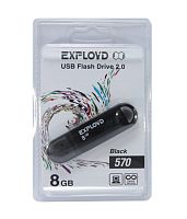 Купить USB флэш карта 8 Gb USB 2.0 Exployd 570 черный оптом, в розницу в ОРЦ Компаньон