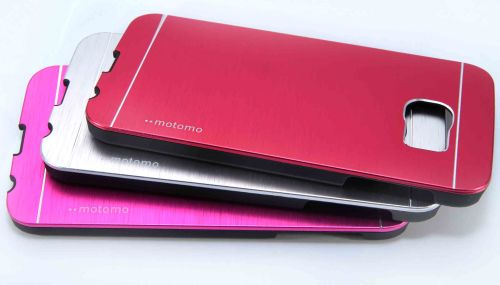Чехол-накладка для Samsung G920 S6 MOTOMO мет/пластик ярко-розов оптом, в розницу Центр Компаньон фото 5