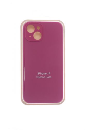Чехол-накладка для iPhone 14 SILICONE CASE Защита камеры малиновый (56) оптом, в розницу Центр Компаньон