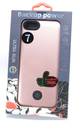 Внешний АКБ чехол для iPhone 7 (4.7) NYX 7-01 3800mAh розовое-золото оптом, в розницу Центр Компаньон фото 3