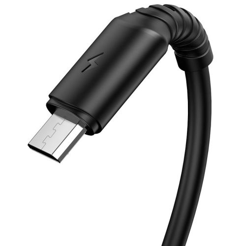 Кабель USB-Micro USB BOROFONE BX47 Coolway 2.4A 1м черный оптом, в розницу Центр Компаньон фото 2