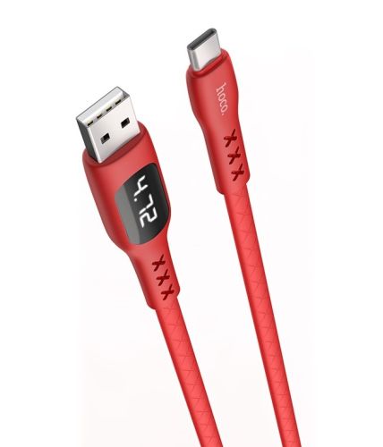 Кабель USB Type-C HOCO S6 Sentinel LED 3.0A 1.2м красный оптом, в розницу Центр Компаньон фото 3