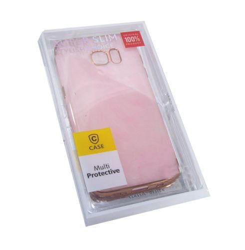 Чехол-накладка для Samsung G935 S7 Edge C-CASE МРАМОР TPU розовый оптом, в розницу Центр Компаньон фото 2