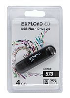 Купить USB флэш карта 4 Gb USB 2.0 Exployd 570 черный оптом, в розницу в ОРЦ Компаньон