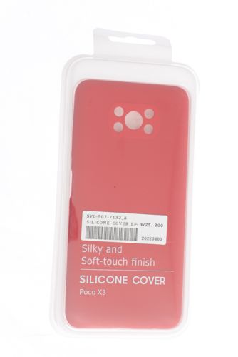 Чехол-накладка для XIAOMI Poco X3 NFC SILICONE CASE NL OP закрытый красный (1) оптом, в розницу Центр Компаньон фото 4