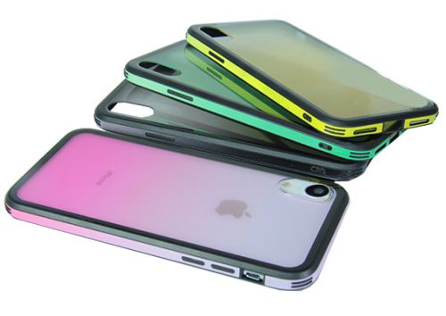 Чехол-накладка для iPhone XR GRADIENT TPU+Glass розовый оптом, в розницу Центр Компаньон фото 2
