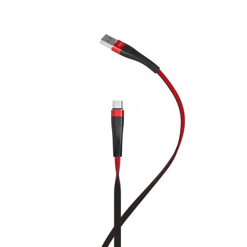 Кабель USB Type-C HOCO U39 Slender 2.4A 1.2м красно-черный оптом, в розницу Центр Компаньон фото 3