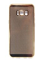 Купить Чехол-накладка для Samsung G955H S8 Plus C-CASE РАМКА перфор TPU золото оптом, в розницу в ОРЦ Компаньон