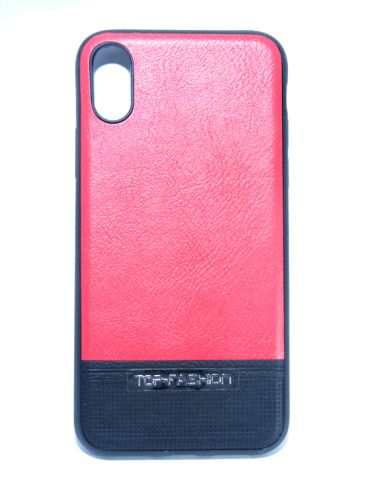 Чехол-накладка для iPhone X/XS TOP FASHION Комбо TPU красный блистер оптом, в розницу Центр Компаньон