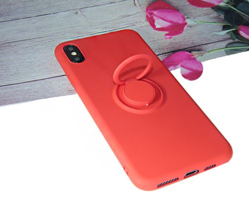 Чехол-накладка для iPhone XS Max SOFT TOUCH TPU КОЛЬЦО красный  оптом, в розницу Центр Компаньон