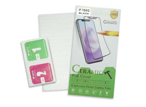 Защитная пленка для iPhone 7/8/SE 2020 CERAMIC картон черный оптом, в розницу Центр Компаньон фото 2