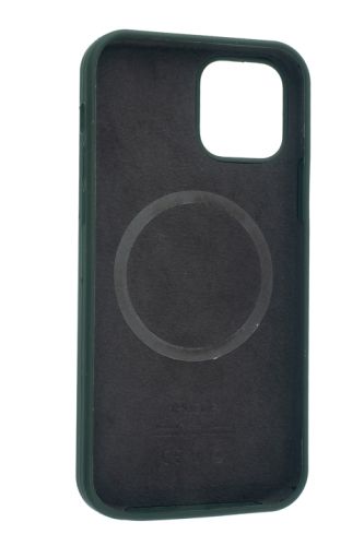 Чехол-накладка для iPhone 12\12 Pro SILICONE TPU поддержка MagSafe темно-зеленый коробка оптом, в розницу Центр Компаньон фото 3