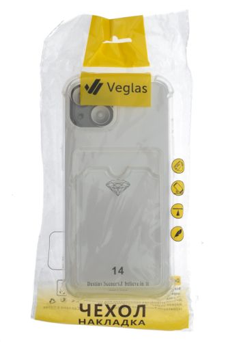 Чехол-накладка для iPhone 14 VEGLAS Air Pocket прозрачный оптом, в розницу Центр Компаньон фото 4