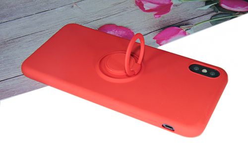 Чехол-накладка для iPhone XS Max SOFT TOUCH TPU КОЛЬЦО красный  оптом, в розницу Центр Компаньон фото 4