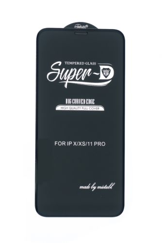 Защитное стекло для iPhone X/XS/11 Pro Mietubl Super-D пакет черный оптом, в розницу Центр Компаньон