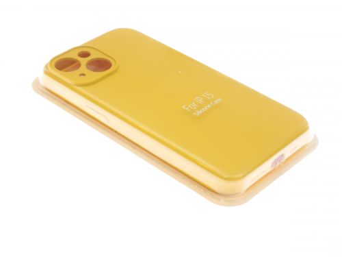 Чехол-накладка для iPhone 15 VEGLAS SILICONE CASE NL Защита камеры желтый (4) оптом, в розницу Центр Компаньон фото 2