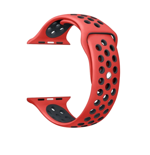 Ремешок для Apple Watch Sport Отверстия 38/40/41mm красно-черный оптом, в розницу Центр Компаньон