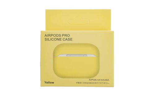 Чехол для наушников Airpods Pro Silicone без карабина желтый оптом, в розницу Центр Компаньон фото 4