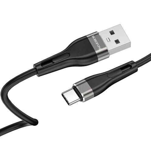 Кабель USB Type-C BOROFONE BX46 Rush silicone 3.0A 1м черный оптом, в розницу Центр Компаньон фото 3