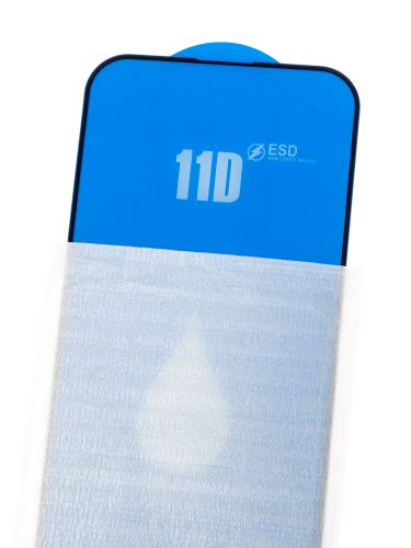 Защитное стекло для iPhone 15 Plus 11D FULL GLUE (синяя основа) пакет черный оптом, в розницу Центр Компаньон фото 3