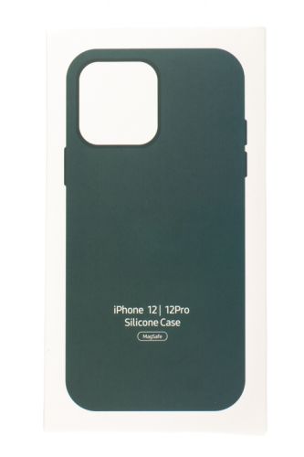 Чехол-накладка для iPhone 12\12 Pro SILICONE TPU поддержка MagSafe темно-зеленый коробка оптом, в розницу Центр Компаньон фото 4