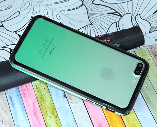 Чехол-накладка для iPhone 7/8 Plus GRADIENT TPU+Glass зеленый  оптом, в розницу Центр Компаньон фото 2