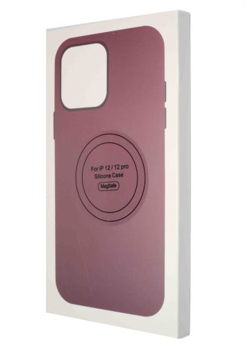 Чехол-накладка для iPhone 12\12 Pro SILICONE TPU NL поддержка MagSafe бордовый коробка оптом, в розницу Центр Компаньон фото 4