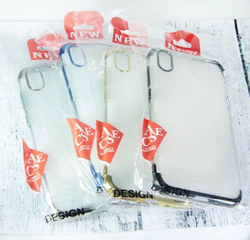 Чехол-накладка для iPhone XR ELECTROPLATED TPU DOKA черный оптом, в розницу Центр Компаньон фото 4