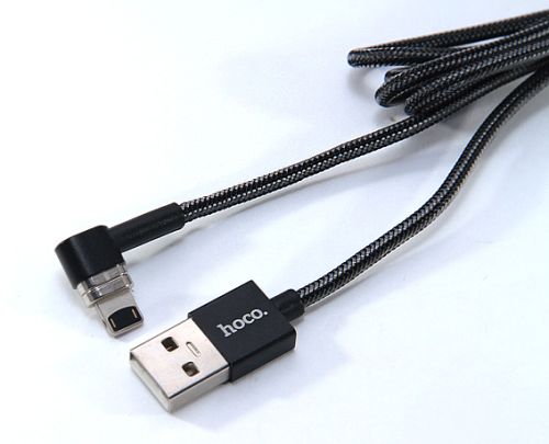 Кабель USB Lightning 8Pin HOCO U20 L Magnetic absorption черный оптом, в розницу Центр Компаньон фото 3