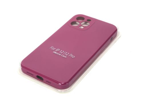 Чехол-накладка для iPhone 12 Pro VEGLAS SILICONE CASE NL Защита камеры малиновый (54) оптом, в розницу Центр Компаньон фото 2