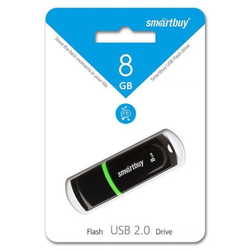 USB флэш карта 8 Gb USB 2.0 Smart Buy Paean черный оптом, в розницу Центр Компаньон фото 2