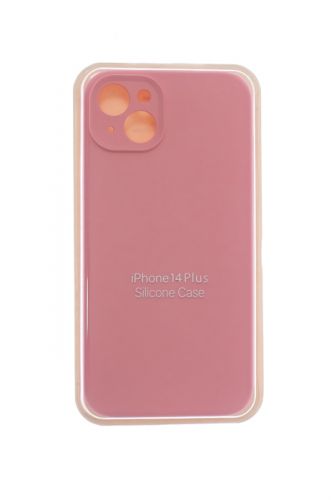 Чехол-накладка для iPhone 14 Plus SILICONE CASE Защита камеры розовый (6) оптом, в розницу Центр Компаньон