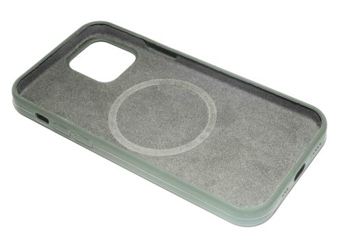 Чехол-накладка для iPhone 12\12 Pro SILICONE TPU NL поддержка MagSafe темно-зеленый коробка оптом, в розницу Центр Компаньон фото 2