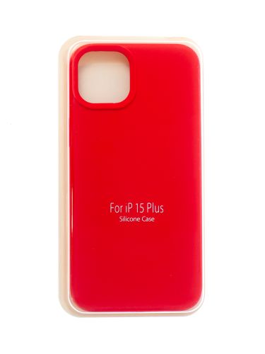 Чехол-накладка для iPhone 15 Plus VEGLAS SILICONE CASE NL закрытый красный (14) оптом, в розницу Центр Компаньон