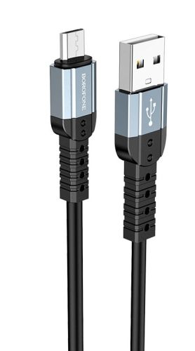 Кабель USB-Micro USB BOROFONE BX64 Silicone 2.4A 1м черный оптом, в розницу Центр Компаньон фото 2