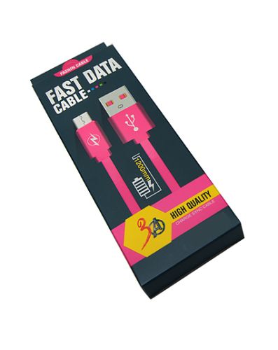 Кабель USB-Micro USB Fast (до 3A) розовый оптом, в розницу Центр Компаньон фото 2