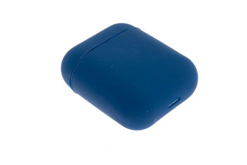 Чехол для наушников Airpods Silicone без карабина темно-синий оптом, в розницу Центр Компаньон фото 3