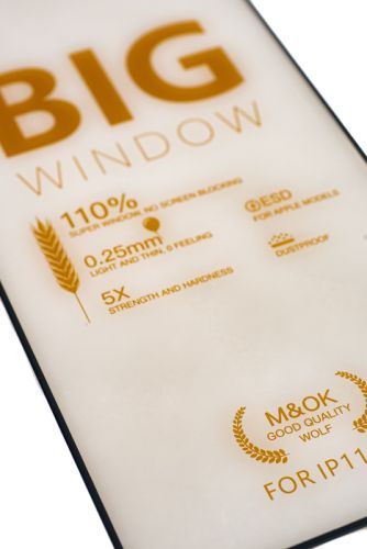 Защитное стекло для iPhone XR/11 WOLF KING YOGA MASTER коробка черный оптом, в розницу Центр Компаньон фото 2