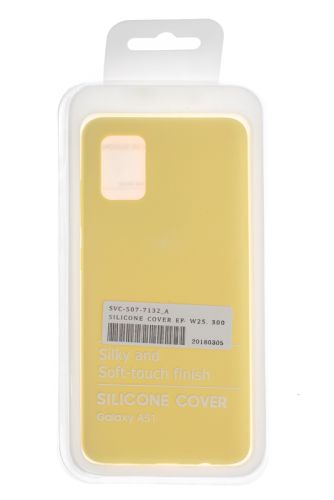 Чехол-накладка для Samsung A515F A51 SILICONE CASE OP закрытый желтый (20) оптом, в розницу Центр Компаньон фото 4