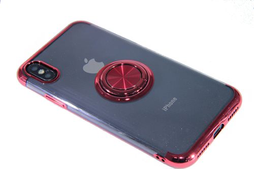 Чехол-накладка для iPhone X/XS ELECTROPLATED TPU КОЛЬЦО красный оптом, в розницу Центр Компаньон фото 2