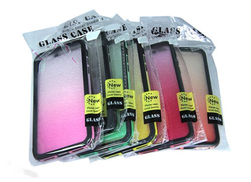 Чехол-накладка для iPhone XS Max GRADIENT TPU+Glass розовый оптом, в розницу Центр Компаньон фото 2