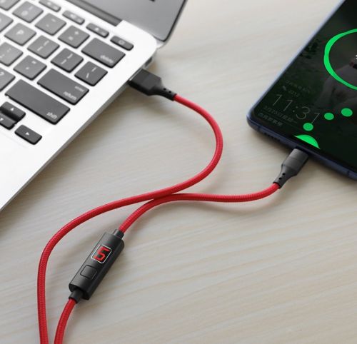 Кабель USB Type-C HOCO S13 Central control timing красный оптом, в розницу Центр Компаньон фото 3