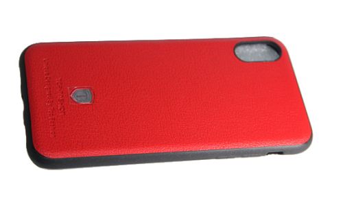 Чехол-накладка для iPhone X/XS TOP FASHION Litchi TPU красный пакет оптом, в розницу Центр Компаньон фото 3
