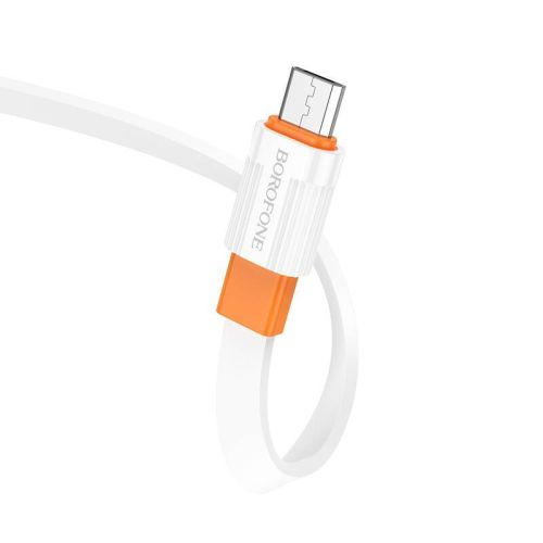 Кабель USB-Micro USB BOROFONE BX89 Union 2.4A 1м бело-оранжевый оптом, в розницу Центр Компаньон фото 3